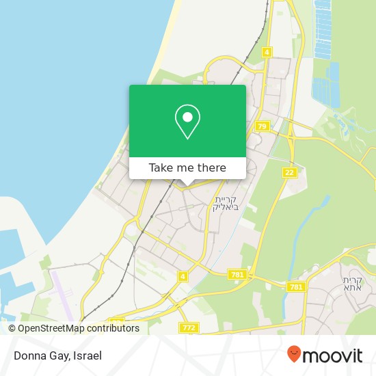 Donna Gay, כיכר הרב פוגלמן קרית מוצקין, חיפה, 26000 map