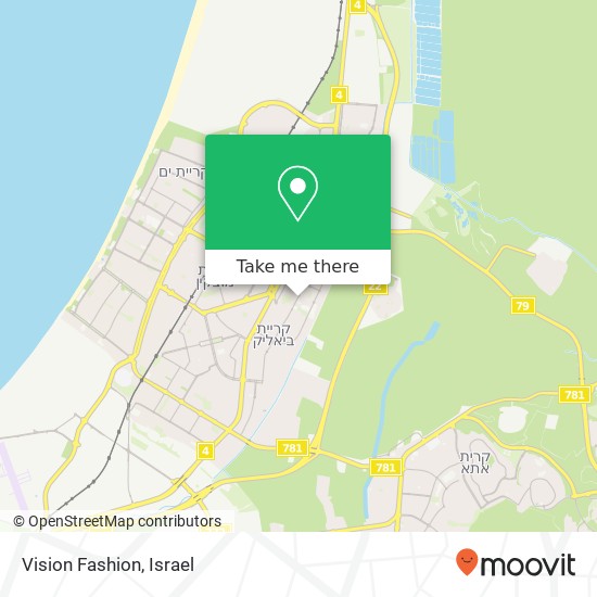 Vision Fashion, קרית ביאליק, חיפה, 27000 map