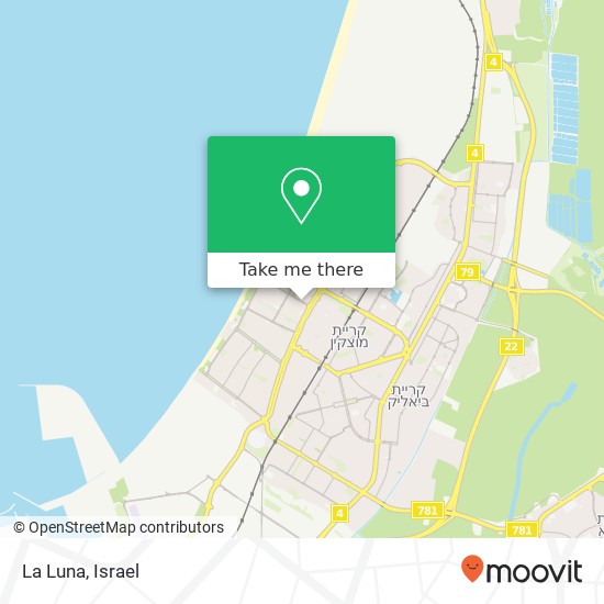 La Luna, משה שרת קרית ים, חיפה, 29083 map