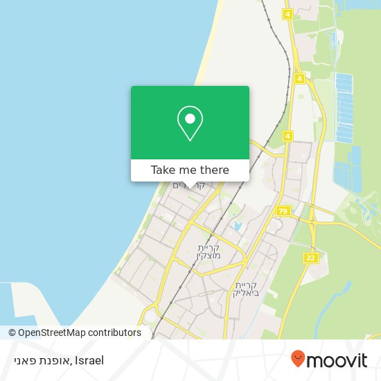 Карта אופנת פאני, קרית ים, חיפה, 29000