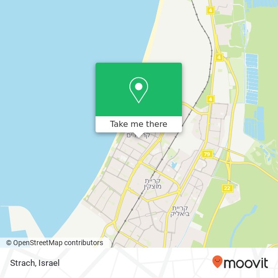 Strach, קרית ים, חיפה, 29000 map
