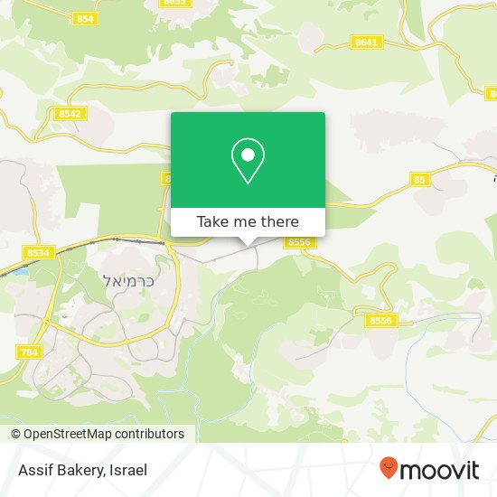 Assif Bakery, כרמיאל, 21000 map