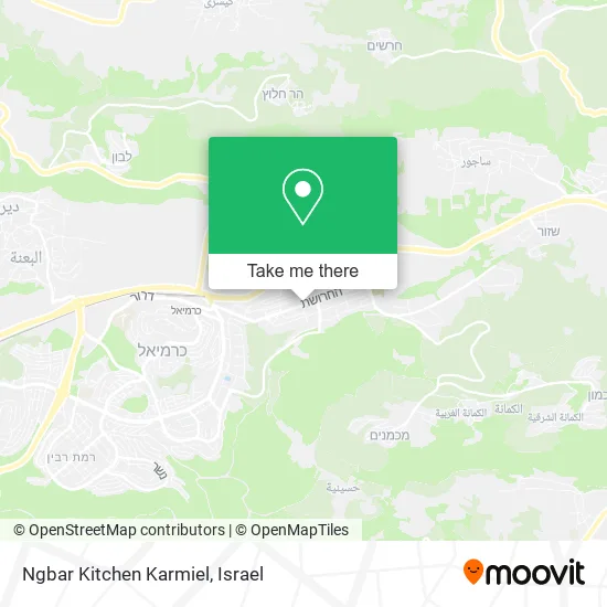 Карта Ngbar Kitchen Karmiel