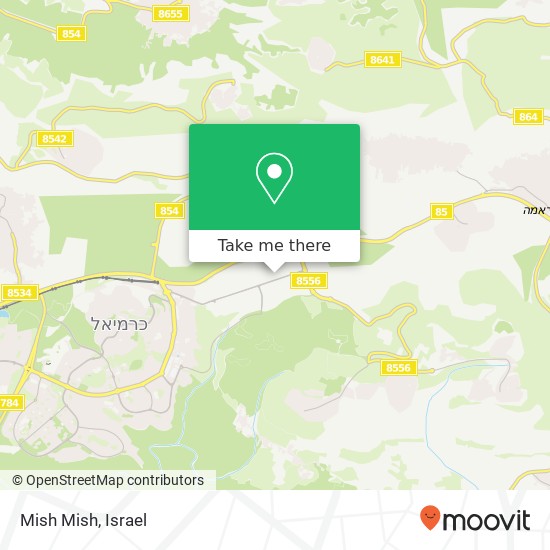 Карта Mish Mish, כרמיאל, עכו, 21000