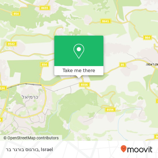 בורגוס בורגר בר, כרמיאל, עכו, 21000 map