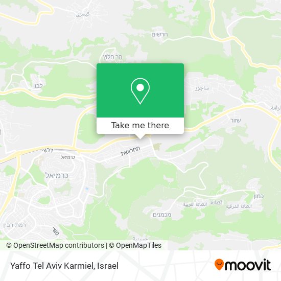 Карта Yaffo Tel Aviv Karmiel