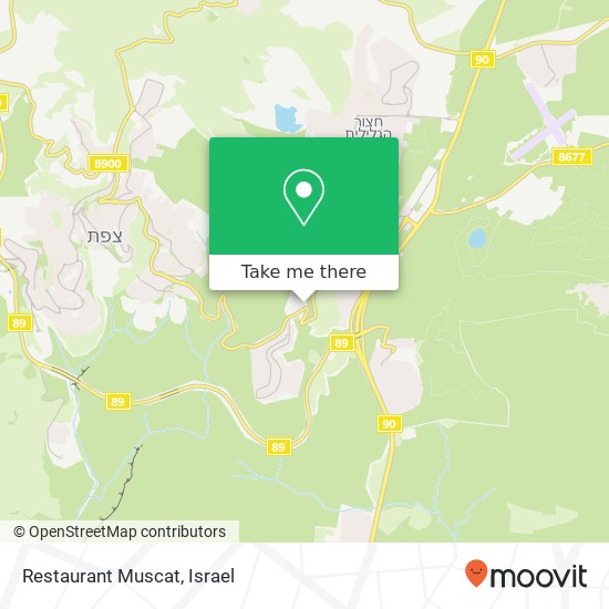 Карта Restaurant Muscat, צפת, 13000