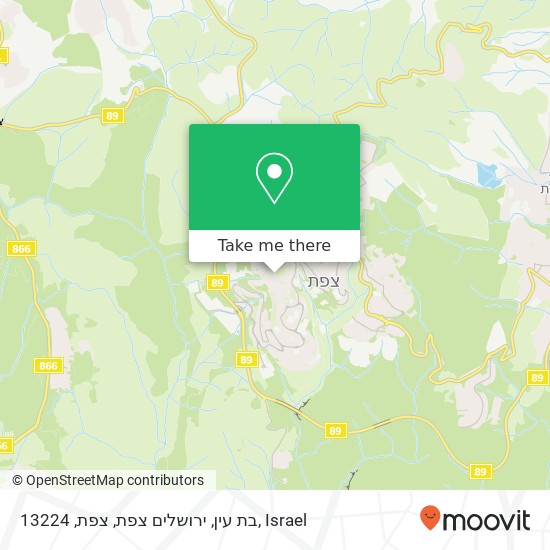 בת עין, ירושלים צפת, צפת, 13224 map