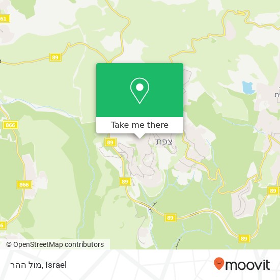 מול ההר, ירושלים צפת, צפת, 13224 map