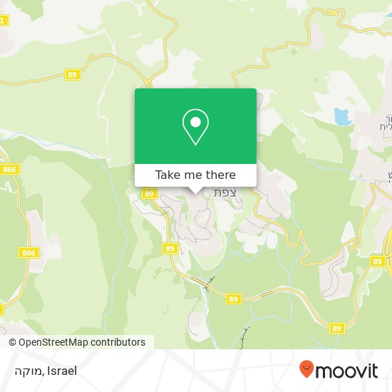 מוקה, ירושלים צפת, צפת, 13000 map