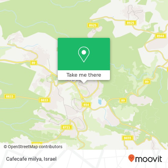 Cafecafe miilya, הרב קוק מעלות תרשיחא, 21000 map
