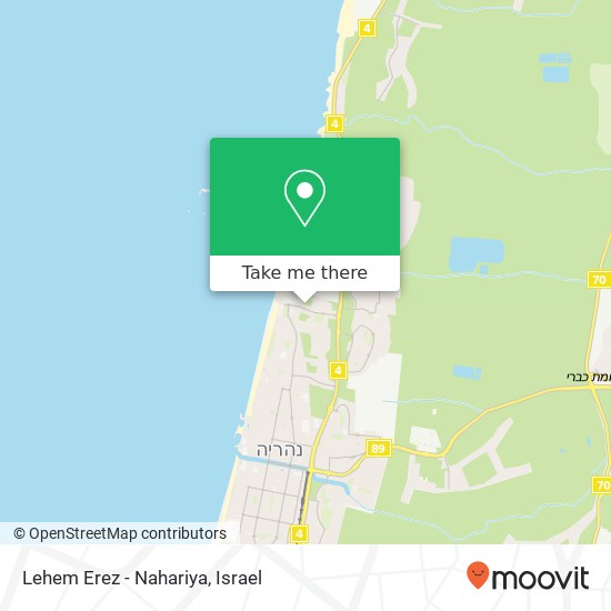 Lehem Erez - Nahariya, דוד בן גאון 30 נהריה, 22310 map