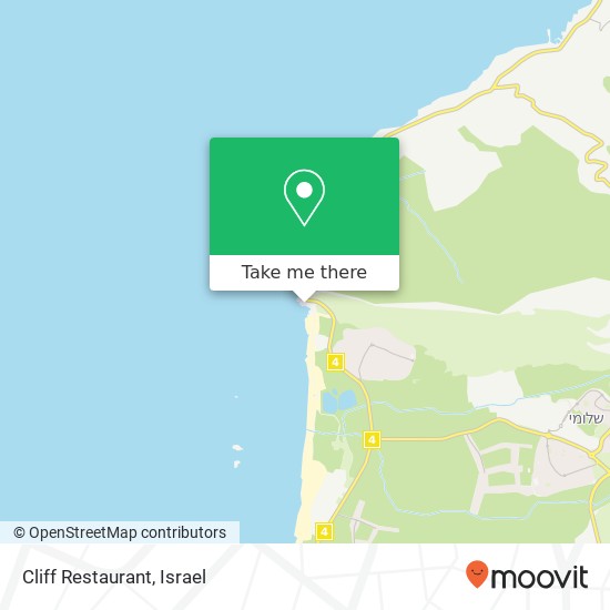 Карта Cliff Restaurant, עכו, 24000