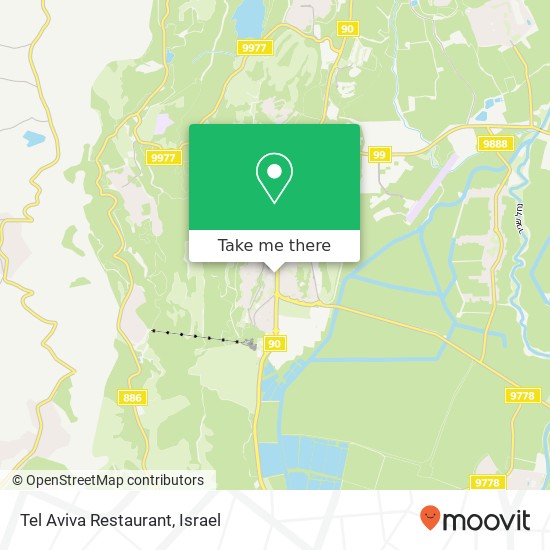 Карта Tel Aviva Restaurant, שדרות תל חי קרית שמונה, 11031