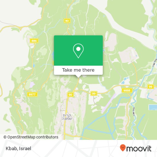 Kbab, 90 קרית שמונה, 11000 map