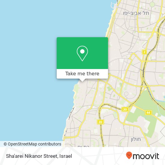 Sha'arei Nikanor Street map