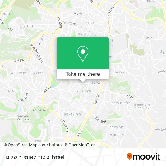 ביטוח לאומי ירושלים map