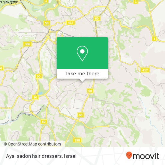 Ayal sadon hair dressers map