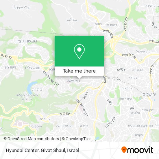 Hyundai Center, Givat Shaul map
