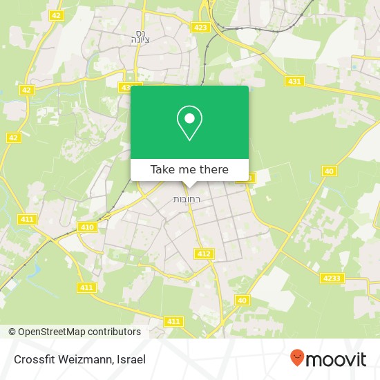 Crossfit Weizmann map