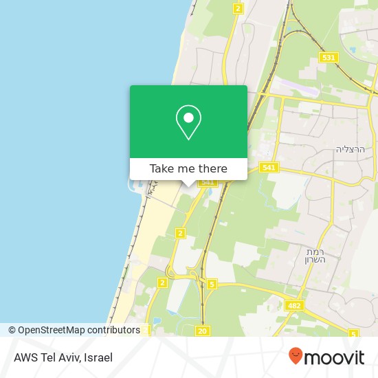 AWS Tel Aviv map