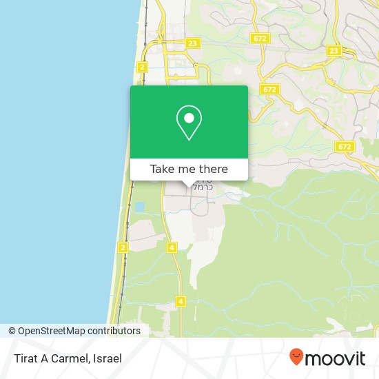 Tirat A Carmel map