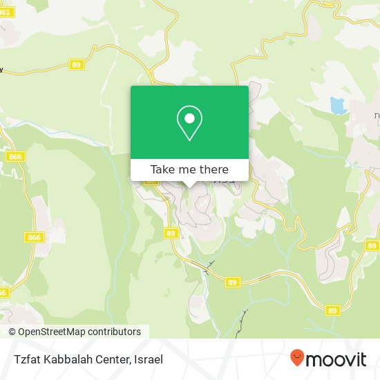 Tzfat Kabbalah Center map