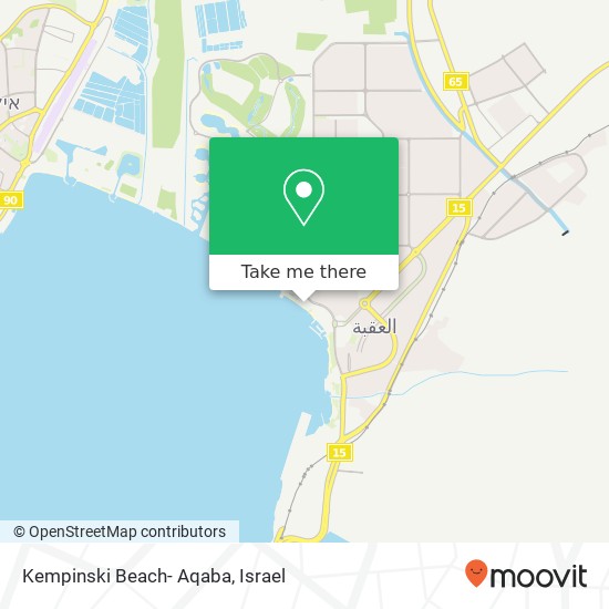 Kempinski Beach- Aqaba map