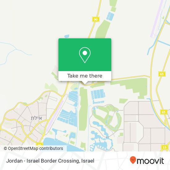 Карта Jordan - Israel Border Crossing