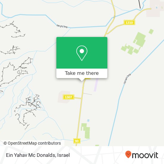 Карта Ein Yahav Mc Donalds