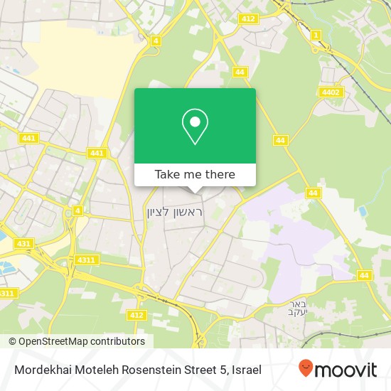 Mordekhai Moteleh Rosenstein Street 5 map