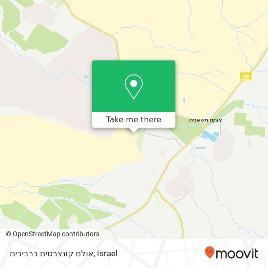 אולם קונצרטים ברביבים map