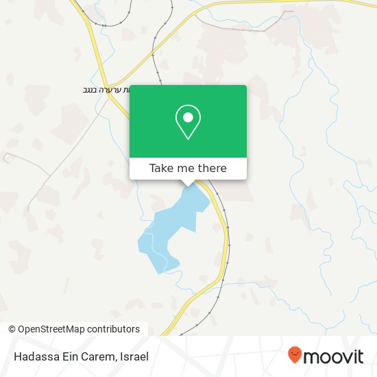 Hadassa Ein Carem map