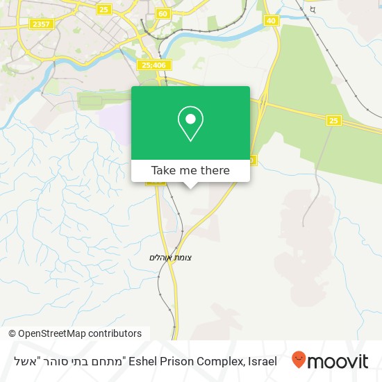 מתחם בתי סוהר "אשל" Eshel Prison Complex map