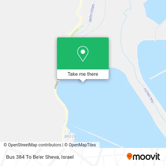 Bus 384 To Be'er Sheva map