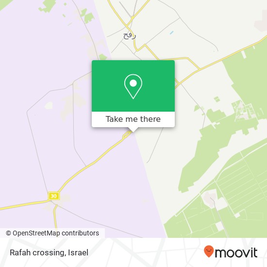 Карта Rafah crossing