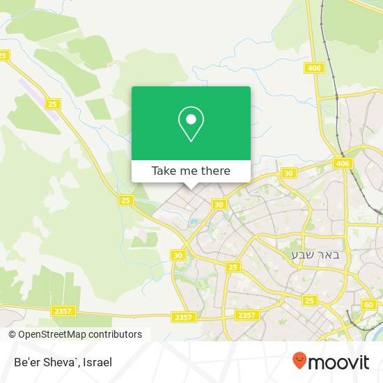 Be'er Sheva` map