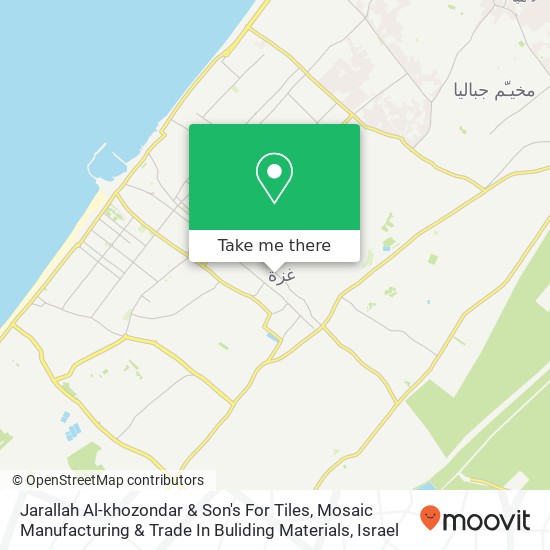 Карта Jarallah Al-khozondar & Son's For Tiles, Mosaic Manufacturing & Trade In Buliding Materials