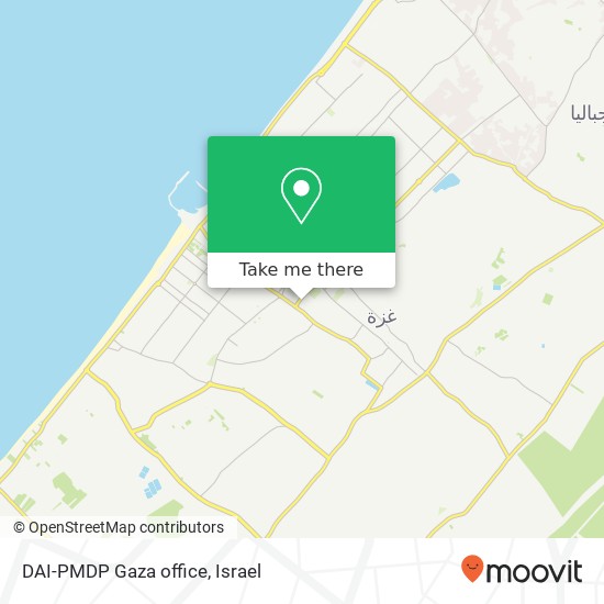 Карта DAI-PMDP Gaza office