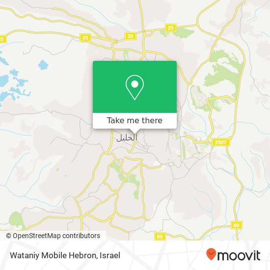 Карта Wataniy Mobile Hebron