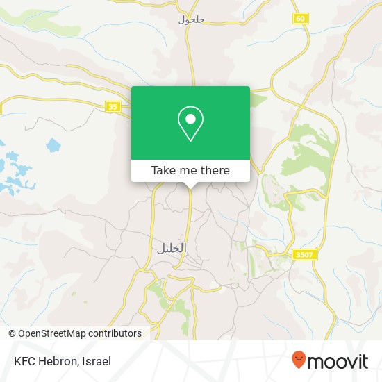 KFC Hebron map