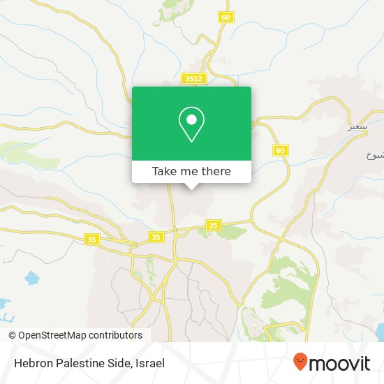 Карта Hebron Palestine Side