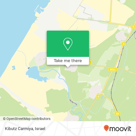 Kibutz Carmiya map