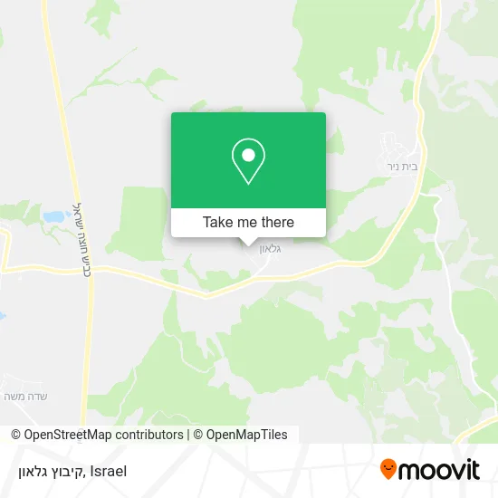 Карта קיבוץ גלאון