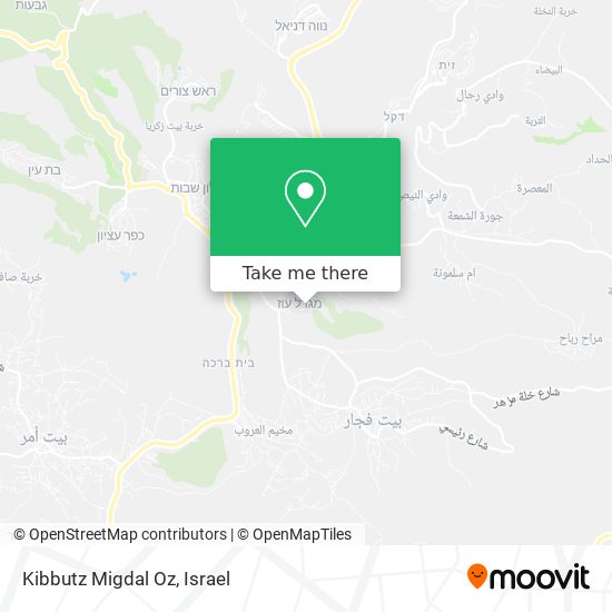 Kibbutz Migdal Oz map