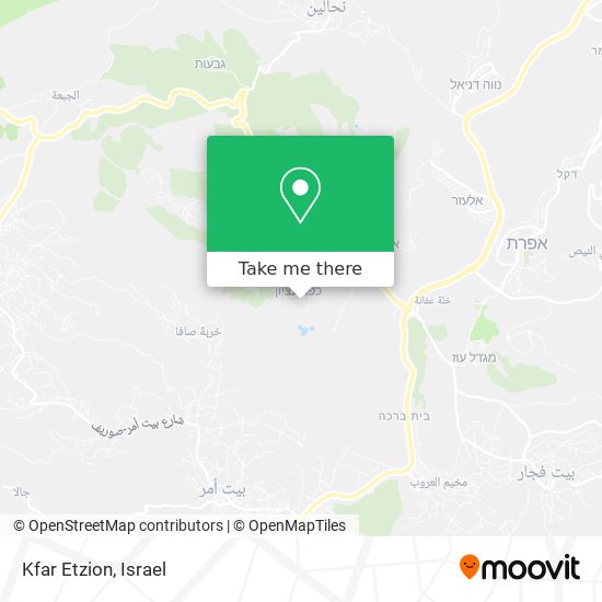 Kfar Etzion map