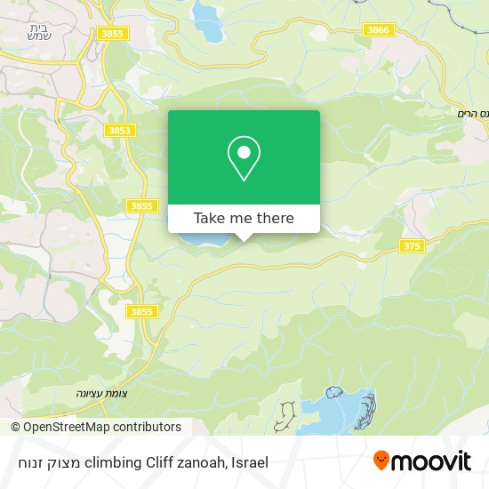 מצוק זנוח climbing Cliff zanoah map