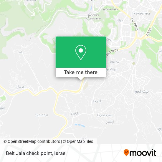 Beit Jala check point map
