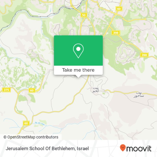 Карта Jerusalem School Of Bethlehem