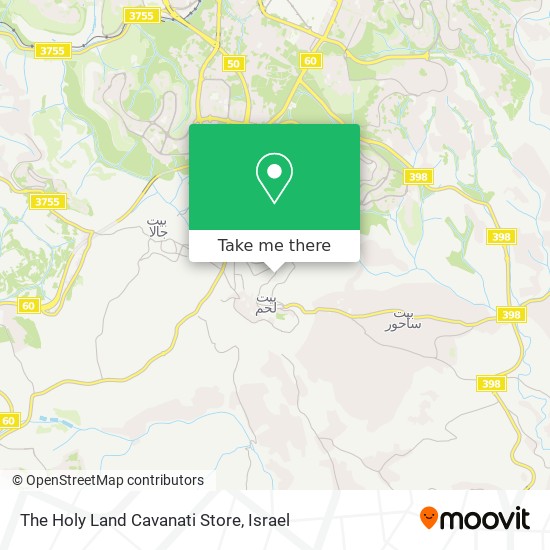 The Holy Land Cavanati Store map